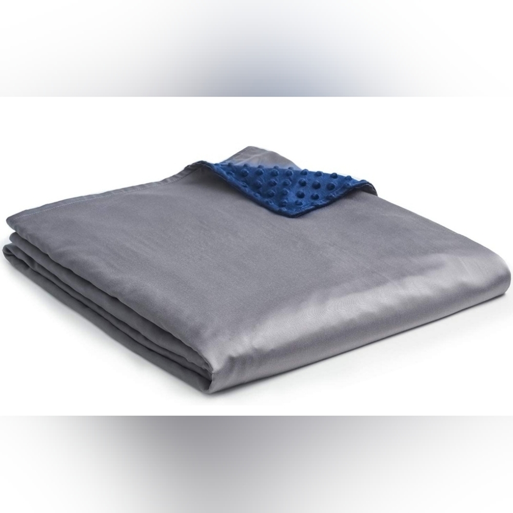 NEW YnM Cooling Bamboo & Cozy Minky Dual-Sided Duvet Cover 80''x87''